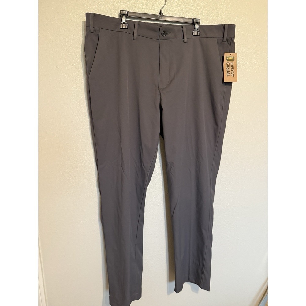 Foundry Quick Dry Dress Pants Grey Slacks Chino Everyday Stretch 46x31